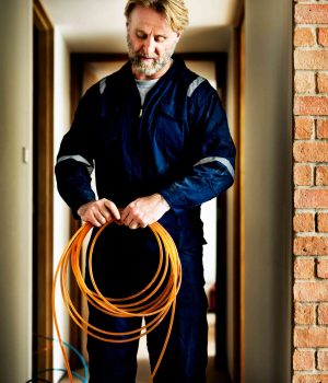 Electrician Working House Repair